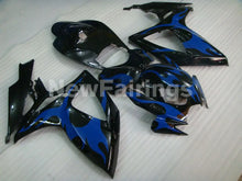 Carica l&#39;immagine nel visualizzatore di Gallery, Black and Blue Flame - GSX-R600 06-07 Fairing Kit -