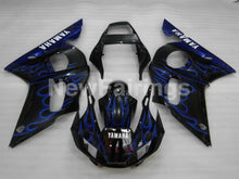 Carica l&#39;immagine nel visualizzatore di Gallery, Black and Blue Flame - YZF-R6 98-02 Fairing Kit Vehicles &amp; Parts &gt; Vehicle Parts &amp; Accessories &gt; Motor Vehicle Parts &gt;