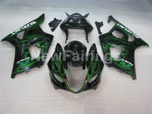 Carica l&#39;immagine nel visualizzatore di Gallery, Black and Green Flame - GSX - R1000 03 - 04 Fairing Kit