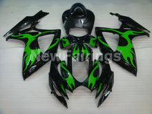 Carica l&#39;immagine nel visualizzatore di Gallery, Black and Green Flame - GSX-R750 06-07 Fairing Kit Vehicles