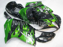 Carica l&#39;immagine nel visualizzatore di Gallery, Black and Green Flame - GSX1300R Hayabusa 08-20 Fairing Kit