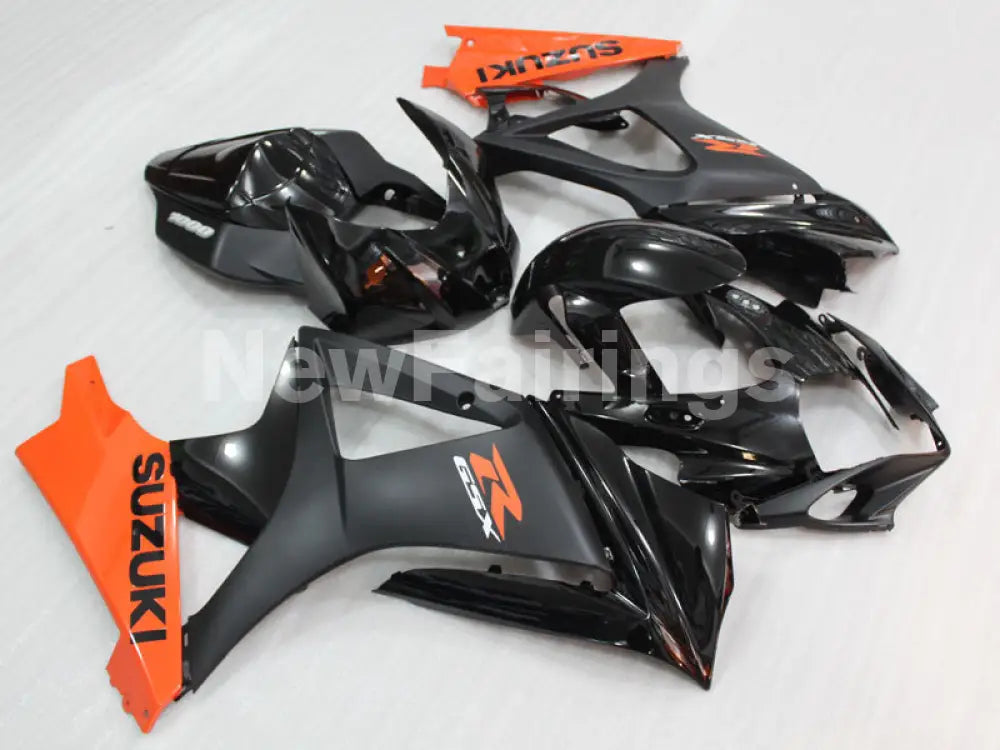 Black and Matte Orange Factory Style - GSX - R1000 07 - 08