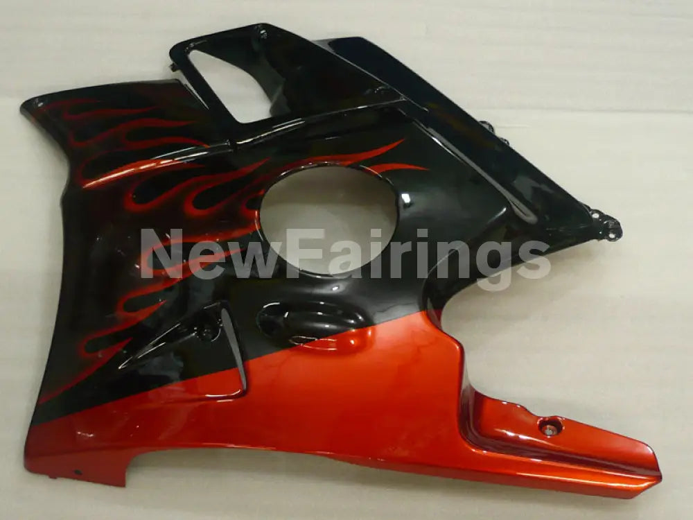 Black and Orange Flame - CBR600 F2 91-94 Fairing Kit -