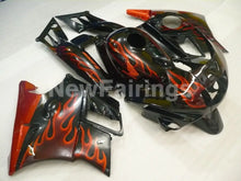 Carica l&#39;immagine nel visualizzatore di Gallery, Black and Orange Flame - CBR600 F2 91-94 Fairing Kit -