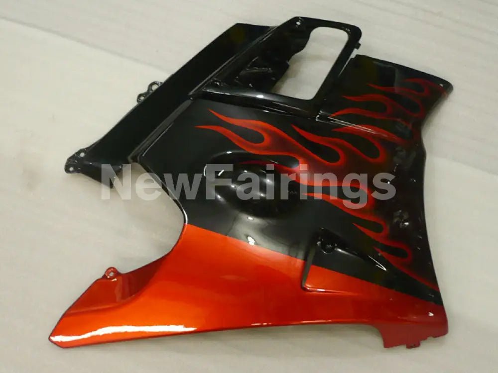 Black and Orange Flame - CBR600 F2 91-94 Fairing Kit -