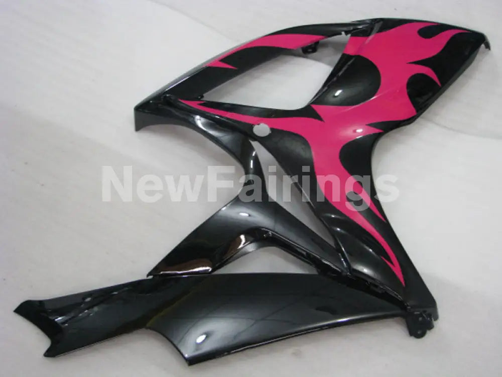 Black and Pink Flame - GSX-R600 06-07 Fairing Kit -