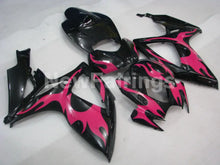 Carica l&#39;immagine nel visualizzatore di Gallery, Black and Pink Flame - GSX-R600 06-07 Fairing Kit -