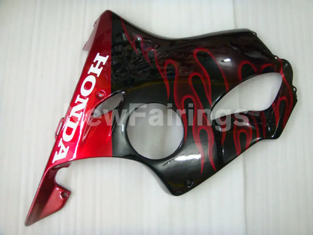 Black and Red Flame - CBR600 F4 99-00 Fairing Kit - Vehicles