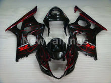 Carica l&#39;immagine nel visualizzatore di Gallery, Black and Red Flame - GSX - R1000 03 - 04 Fairing Kit