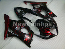 Carica l&#39;immagine nel visualizzatore di Gallery, Black and Red Flame - GSX - R1000 03 - 04 Fairing Kit