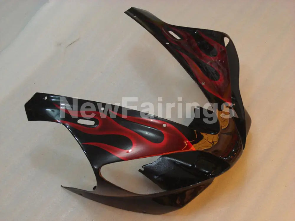 Black and Red Flame - YZF-R1 00-01 Fairing Kit - Vehicles &