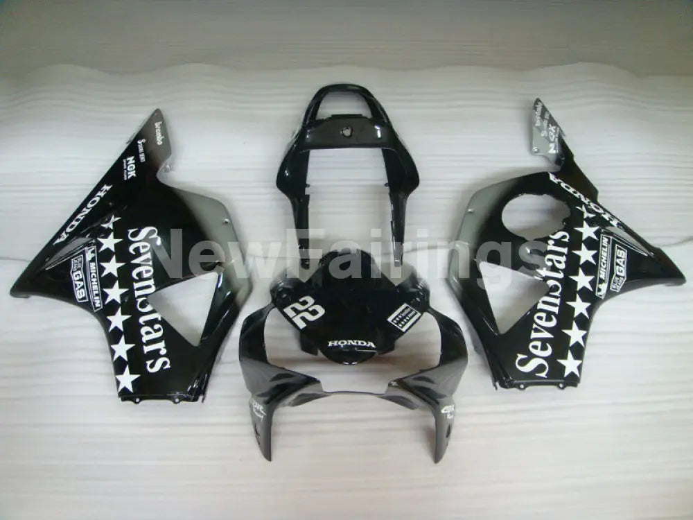 Black and Silver SevenStars - CBR 954 RR 02-03 Fairing Kit -