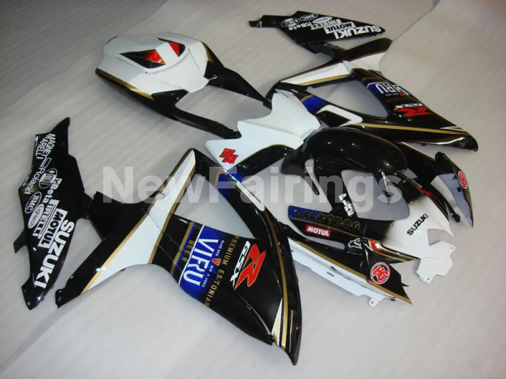 Black and White Dark Dog - GSX-R600 08-10 Fairing Kit