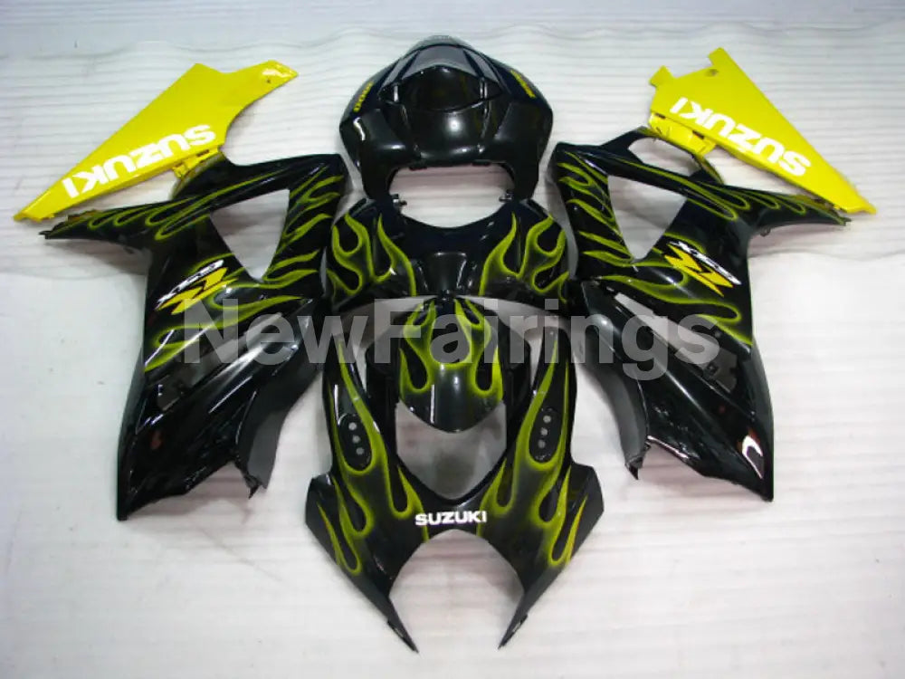 Black and Yellow Flame - GSX - R1000 07 - 08 Fairing Kit