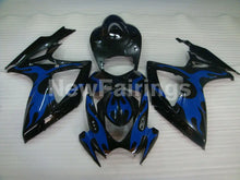 Carica l&#39;immagine nel visualizzatore di Gallery, Black and Blue Flame - GSX-R600 06-07 Fairing Kit -