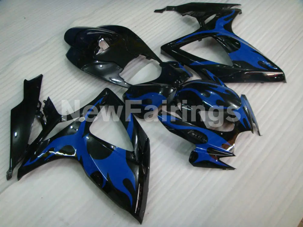 Black and Blue Flame - GSX-R600 06-07 Fairing Kit -