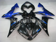 Carica l&#39;immagine nel visualizzatore di Gallery, Black and Blue Flame - YZF-R1 04-06 Fairing Kit - Vehicles