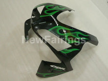 Carica l&#39;immagine nel visualizzatore di Gallery, Black and Green Flame - CBR600RR 03-04 Fairing Kit -