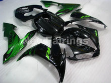 Carica l&#39;immagine nel visualizzatore di Gallery, Black Green Flame - YZF-R1 04-06 Fairing Kit - Vehicles &amp;