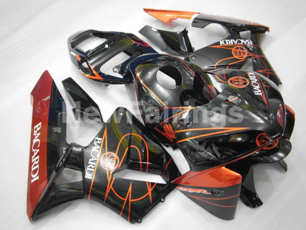 Black and Orange BACARDI - CBR600RR 05-06 Fairing Kit -