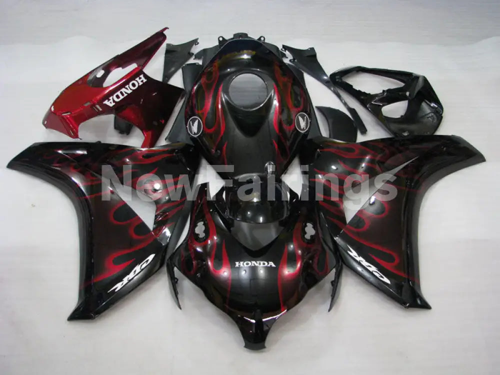 Black and Red Flame - CBR1000RR 08-11 Fairing Kit - Vehicles