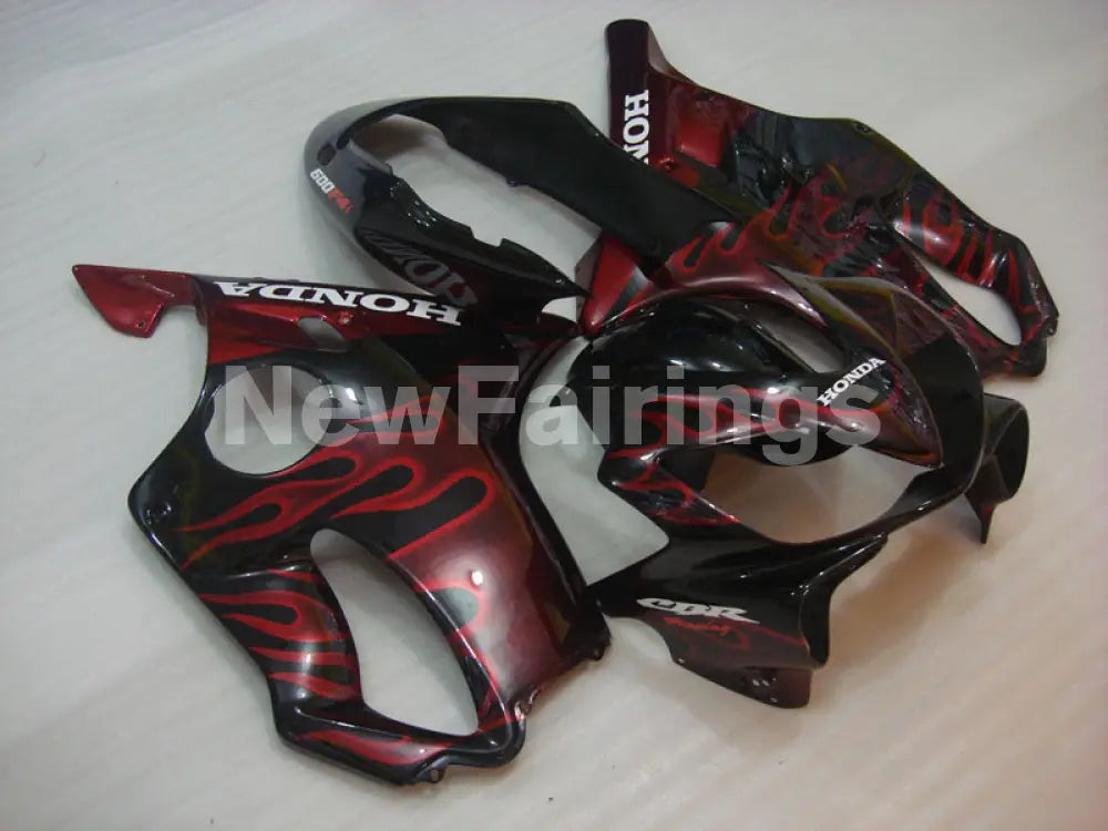 Black and Red Flame - CBR600 F4i 04-06 Fairing Kit -