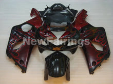 Carica l&#39;immagine nel visualizzatore di Gallery, Black and Red Flame - GSX - R1000 00 - 02 Fairing Kit