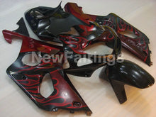 Carica l&#39;immagine nel visualizzatore di Gallery, Black and Red Flame - GSX - R1000 00 - 02 Fairing Kit