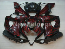 Carica l&#39;immagine nel visualizzatore di Gallery, Black and Red Flame - GSX - R1000 05 - 06 Fairing Kit