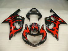 Carica l&#39;immagine nel visualizzatore di Gallery, Black and Red Flame - GSX-R750 00-03 Fairing Kit Vehicles &amp;