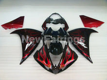 Carica l&#39;immagine nel visualizzatore di Gallery, Black Red Flame - YZF-R1 09-11 Fairing Kit - Vehicles &amp;