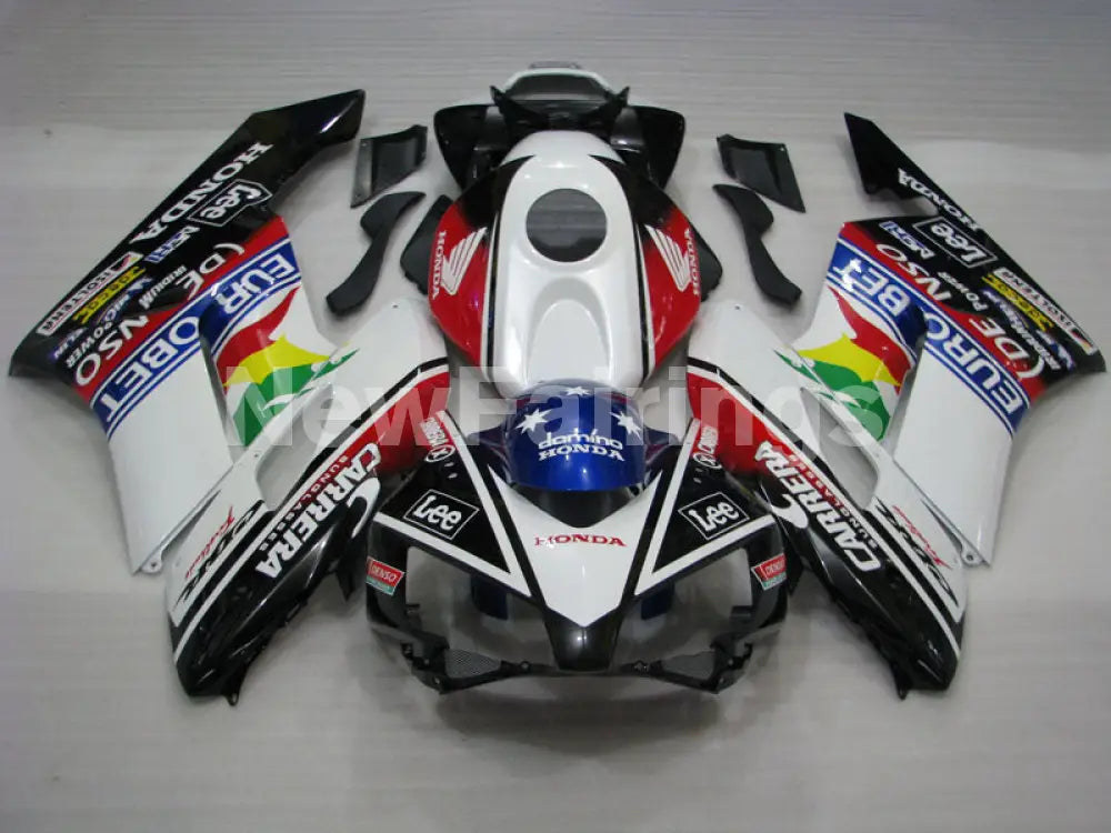 Black and Red White Lee - CBR1000RR 04-05 Fairing Kit -