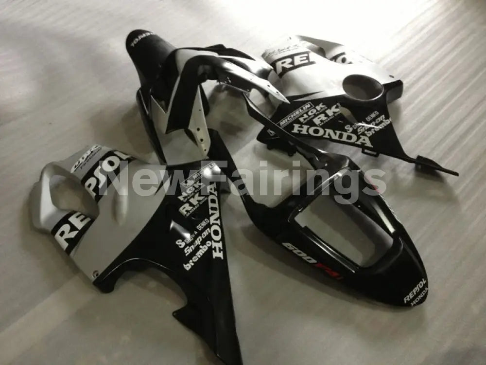 Black and Silver Repsol - CBR600 F4i 01-03 Fairing Kit -