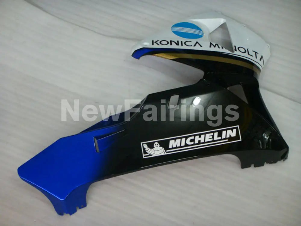 Black and White Blue Konica Minolta - CBR600RR 05-06 Fairing