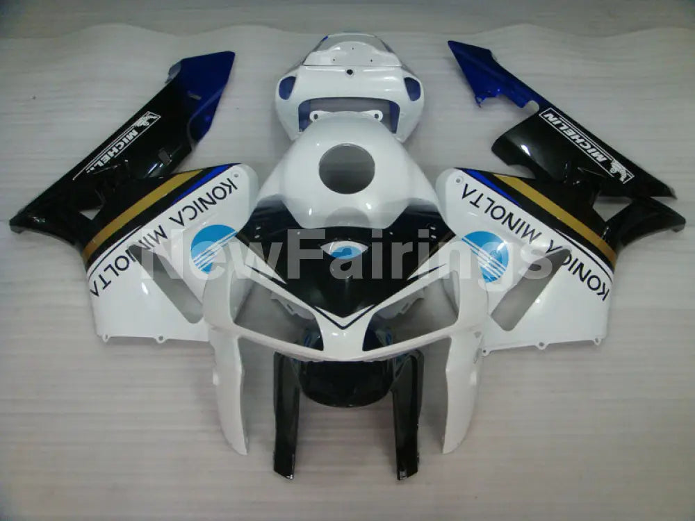 Black and White Blue Konica Minolta - CBR600RR 05-06 Fairing