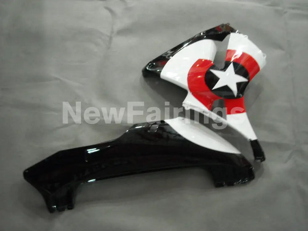 Black White and Red Star - CBR600RR 05-06 Fairing Kit -