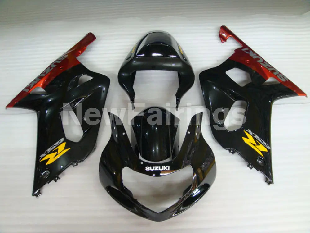 Black Wine Red Factory Style - GSX-R600 01-03 Fairing Kit -