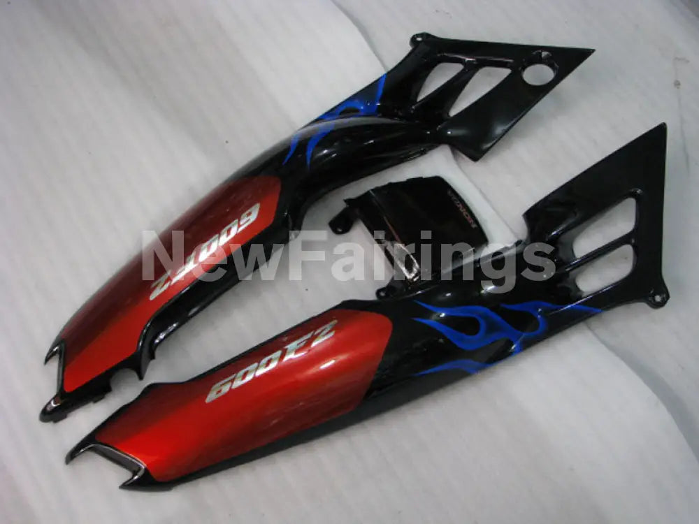 Blue and Black Red Flame - CBR600 F2 91-94 Fairing Kit -