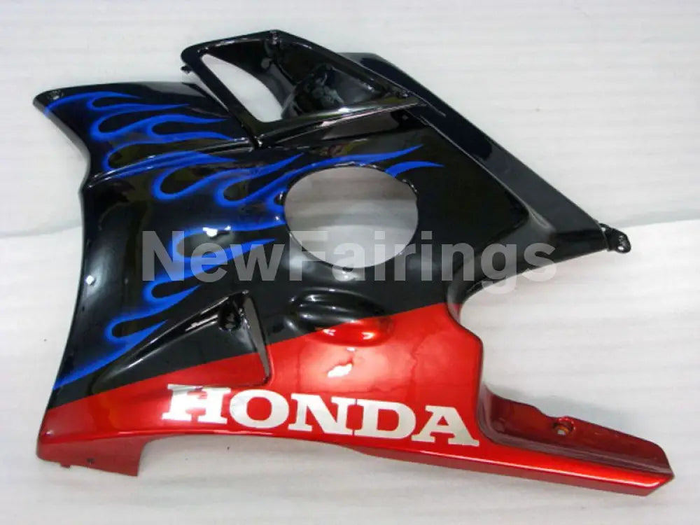 Blue and Black Red Flame - CBR600 F2 91-94 Fairing Kit -