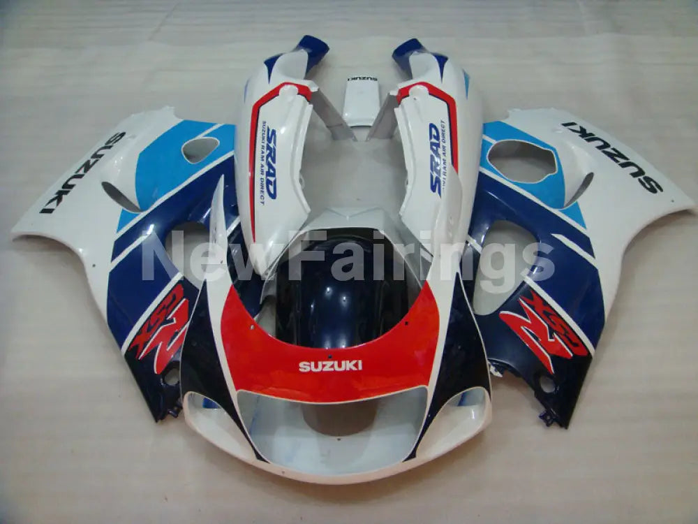 Blue and White Red Factory Style - GSX-R750 96-99 Fairing