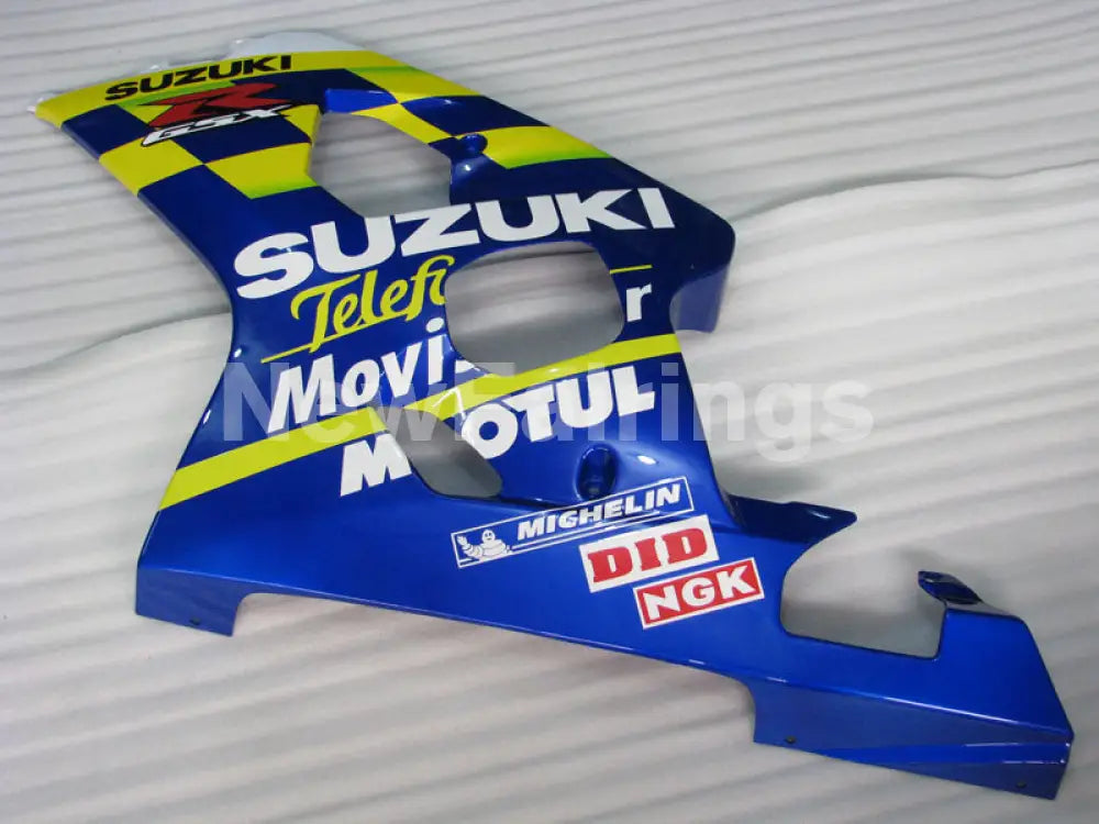 Blue and Yellow Movistar - GSX-R600 04-05 Fairing Kit -