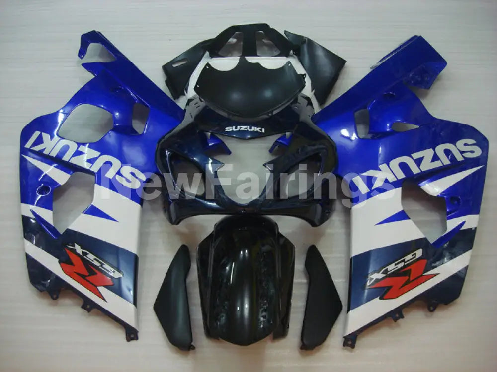 Blue Black White Factory Style - GSX-R600 04-05 Fairing Kit