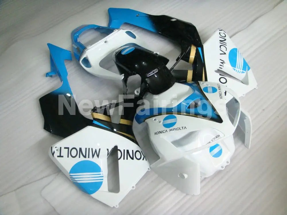 Blue and White Black Konica Minolta - CBR600RR 05-06 Fairing