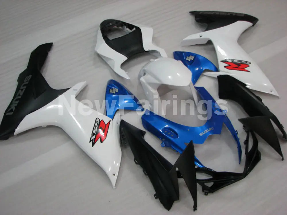 Blue and White Matte Black Factory Style - GSX-R600 11-24