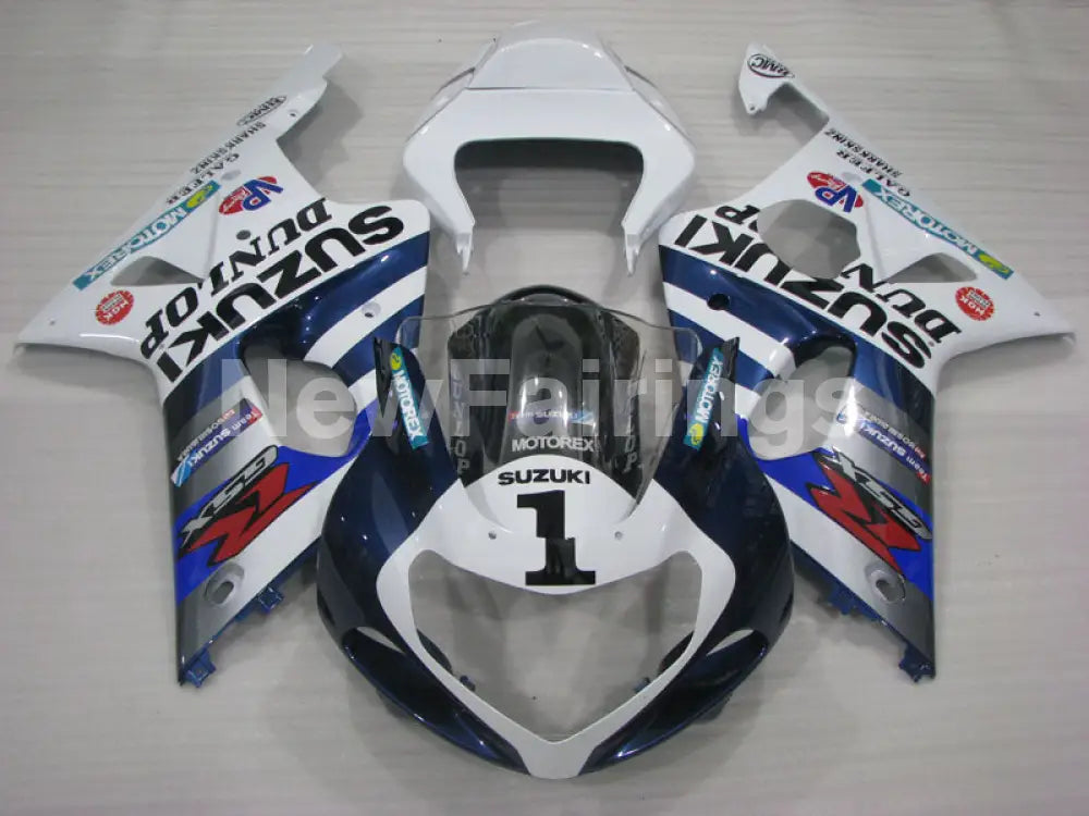 Blue and White MOTOREX - GSX - R1000 00 - 02 Fairing Kit