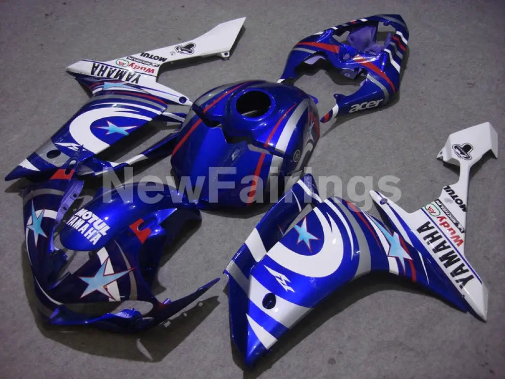 Blue White Star - YZF-R1 07-08 Fairing Kit - Vehicles &