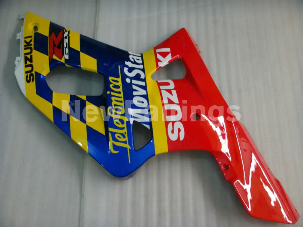 Blue and Yellow Red Movistar - GSX-R600 01-03 Fairing Kit -