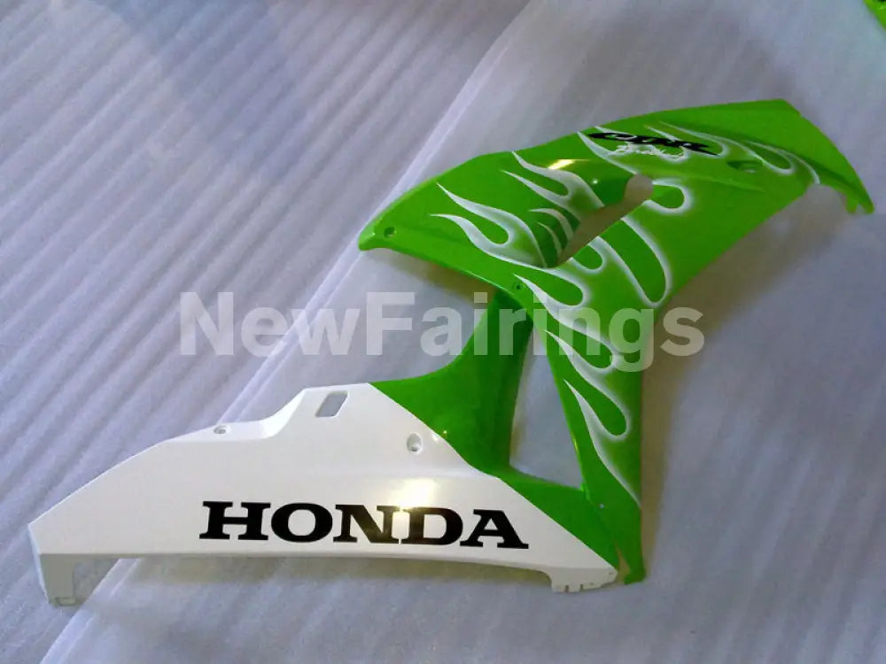 Green and White Flame - CBR1000RR 06-07 Fairing Kit -