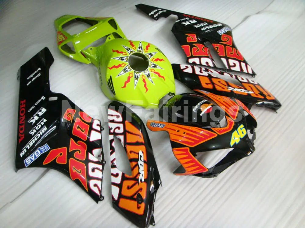 Green and Black Orange Rossi- CBR1000RR 04-05 Fairing Kit -