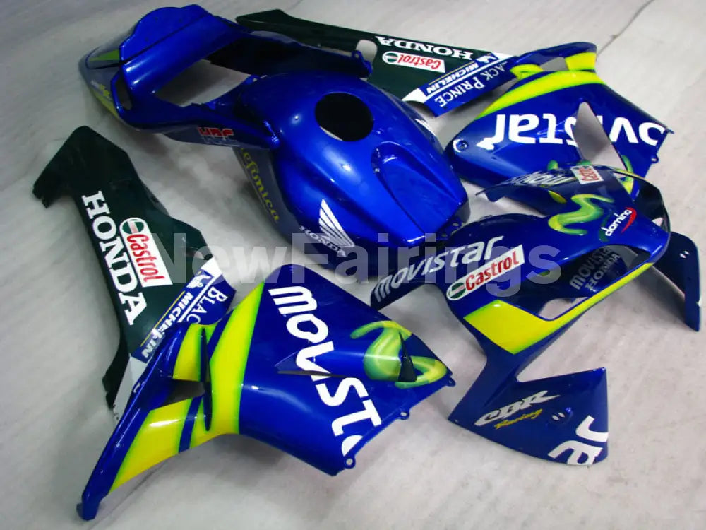 Green and Blue Movistar - CBR600RR 03-04 Fairing Kit -